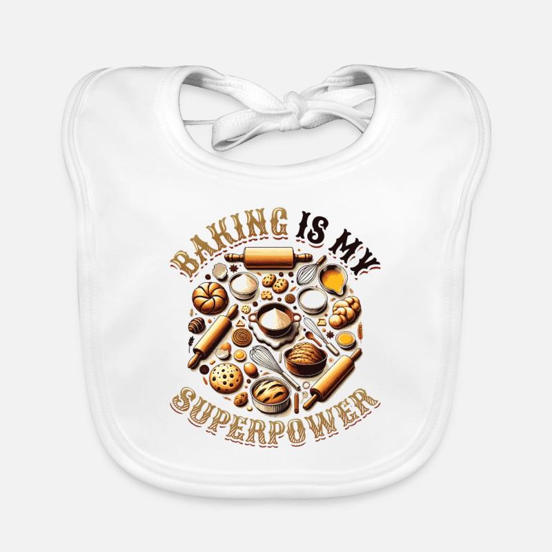 Baking Superpower Bäcker Nachtisch Konditor Baby Bio-Lätzchen