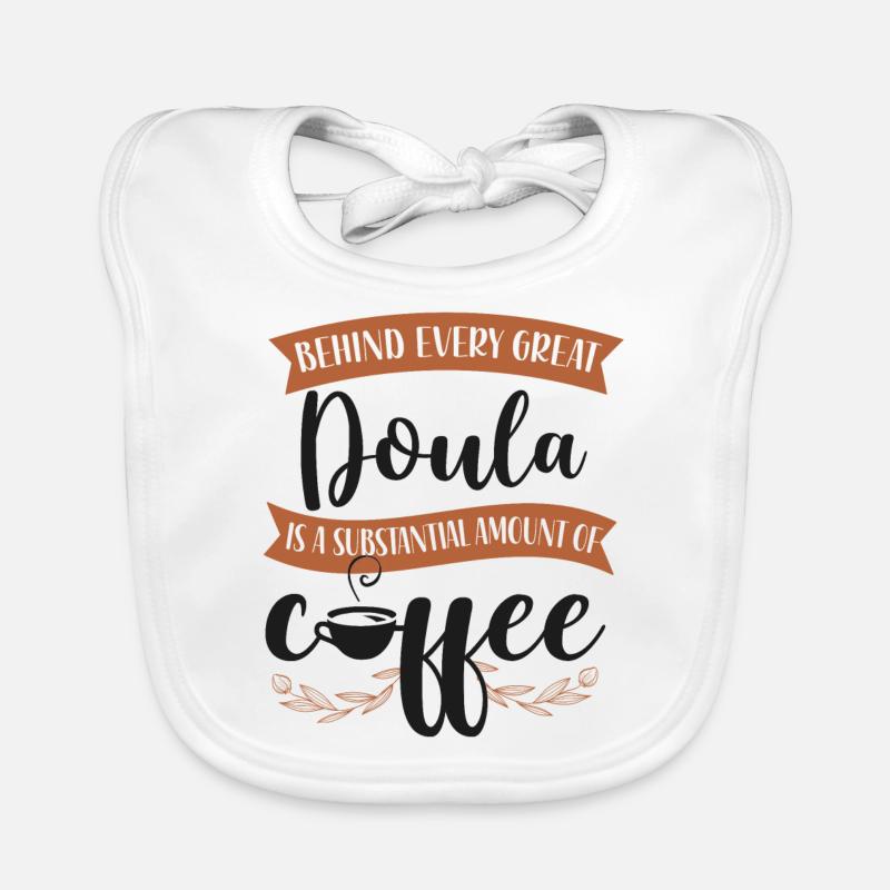 Doula Travailleuse De La Naissance Café Derrière Bavoir bio Bébé
