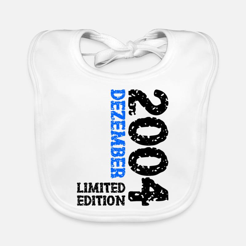 2004 December Limited Edition 19th Birthday Decoration Organic Baby Bibs