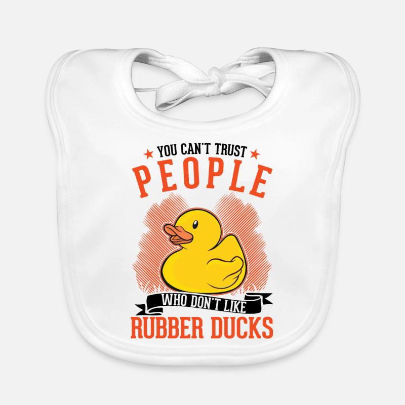 Gummiente Geschenk Quietscheente Badeente Baby Bio-Lätzchen