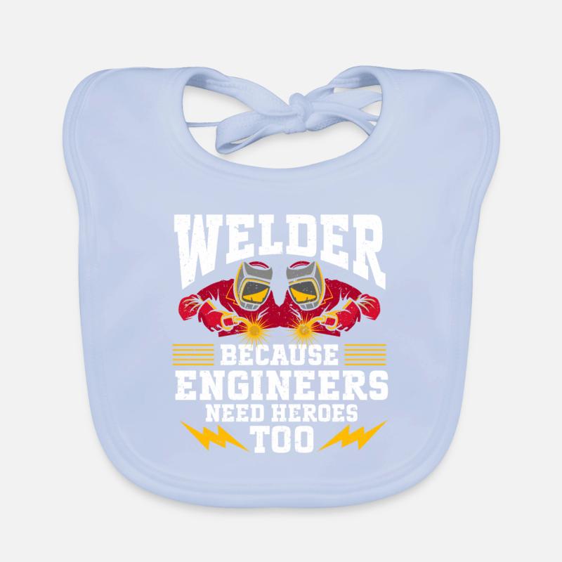 Welding Saying Metalworker Welder Dad Organic Baby Bibs