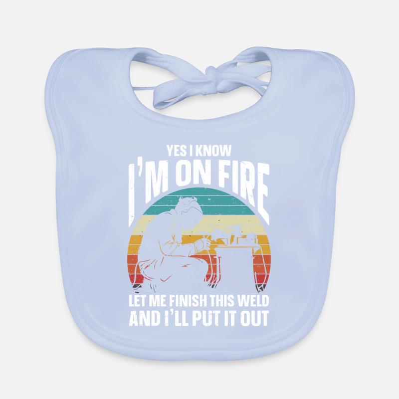 Welding Saying Metalworker Welder Dad Organic Baby Bibs