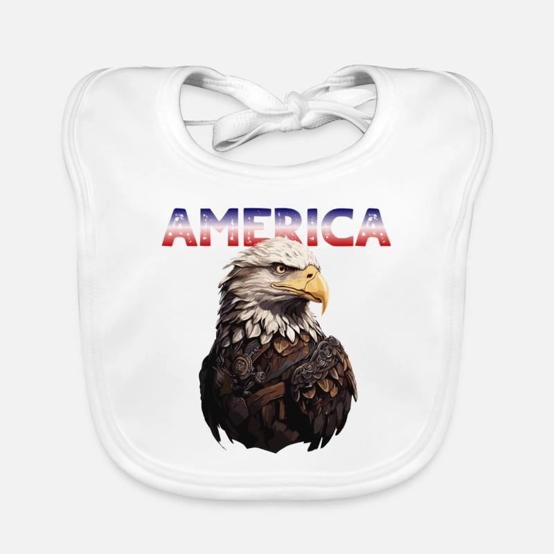 American Bald Eagle Organic Baby Bibs