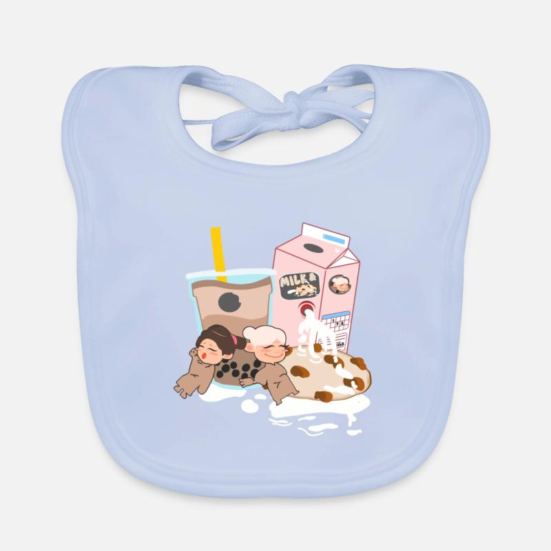 Biscuits et lait Bavoir bio Bébé