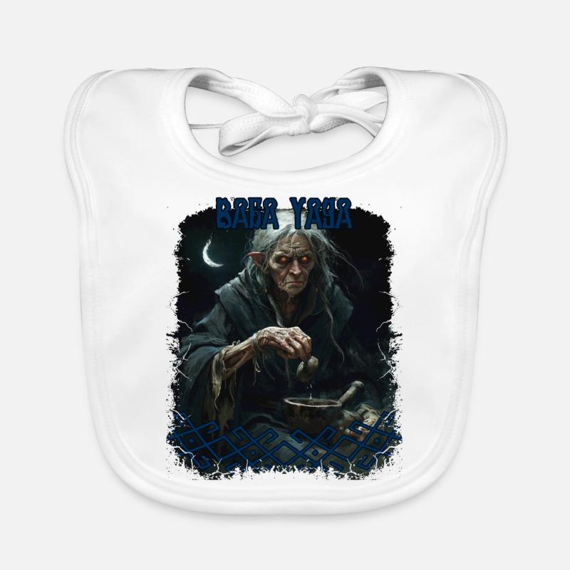 Baba Yoaga Slavic Folklore Mythology Creature Organic Baby Bibs
