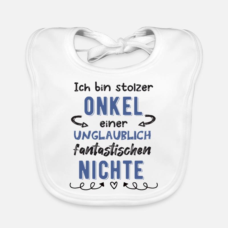 Stolzer Onkel Nichte Baby Bio-Lätzchen