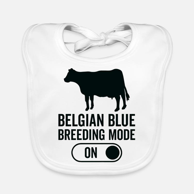 Mode d’élevage des vaches activé - Bleu belge Bavoir bio Bébé