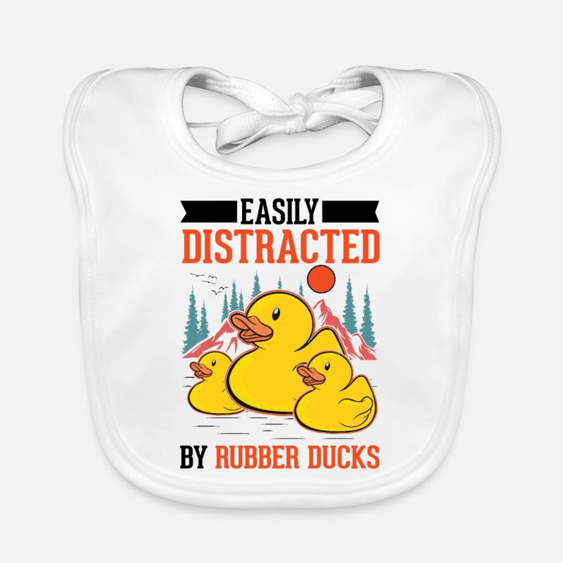 Gummiente Geschenk Quietscheente Badeente Baby Bio-Lätzchen