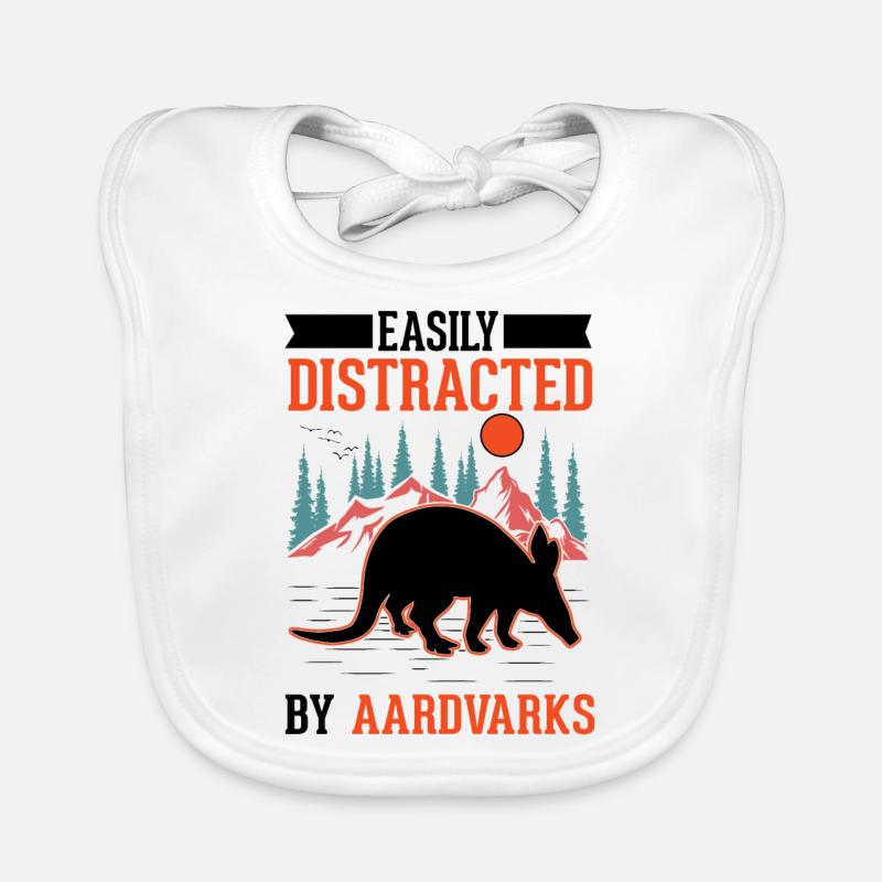 Easily distracted by Aardvarks Erdferkel Baby Bio-Lätzchen