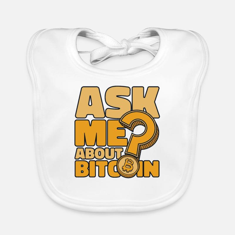 Posez-moi des questions sur la crypto-monnaie Bitcoin Crypto Bavoir bio Bébé