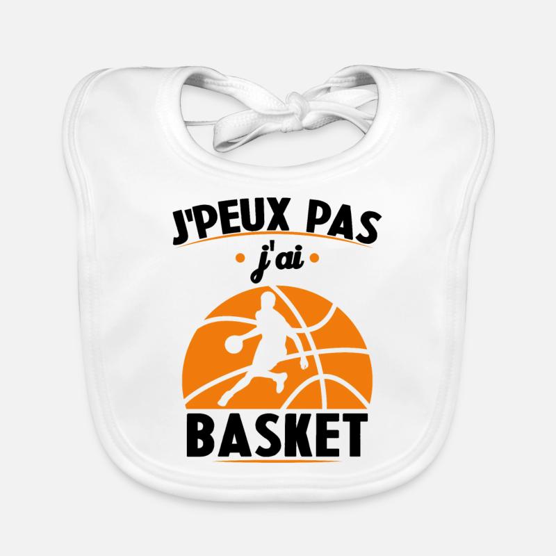 J'peux pas j'ai basket Bavoir bio Bébé