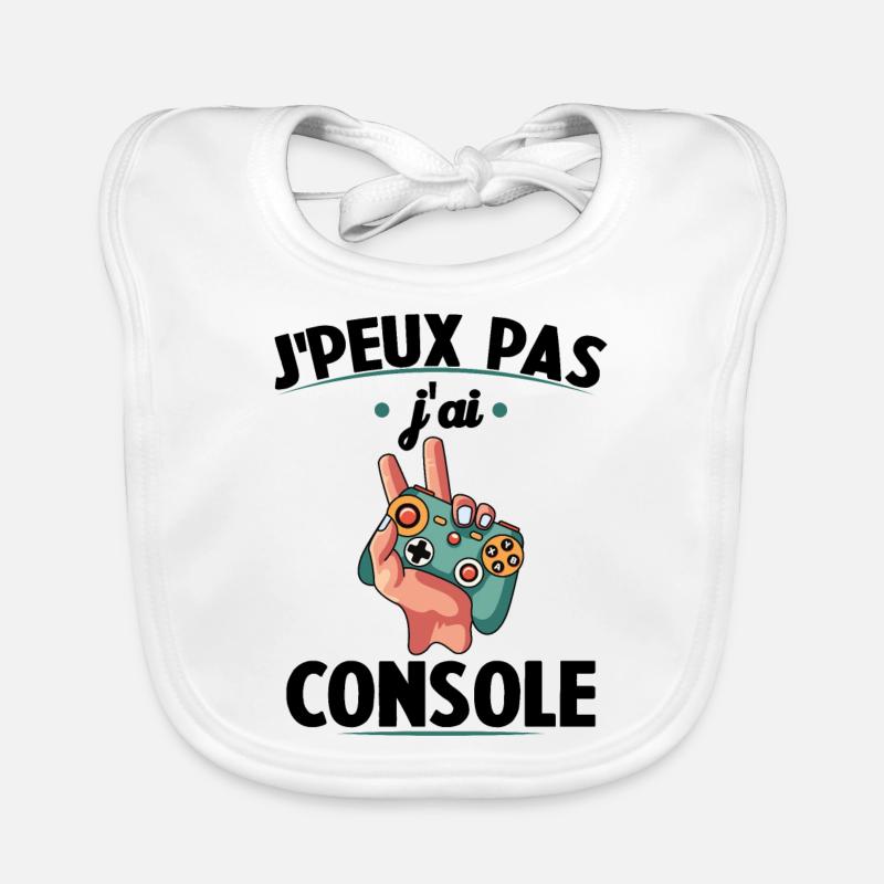 I can't I have console gaming gift Organic Baby Bibs