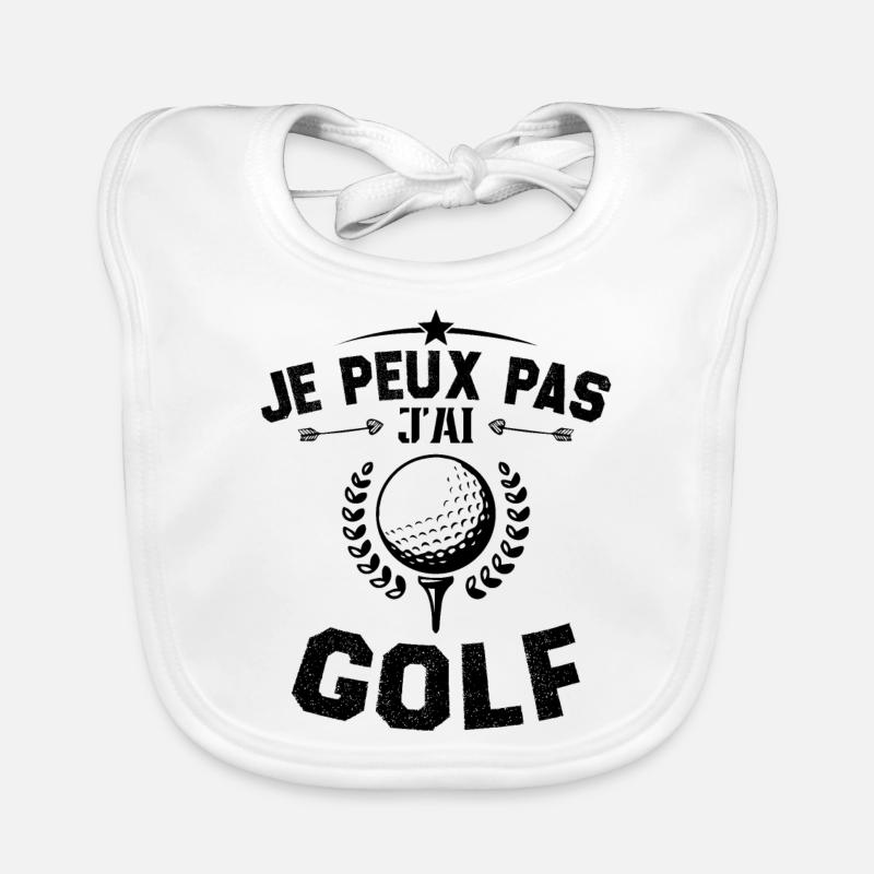 Je peux pas jai golf Bavoir bio Bébé