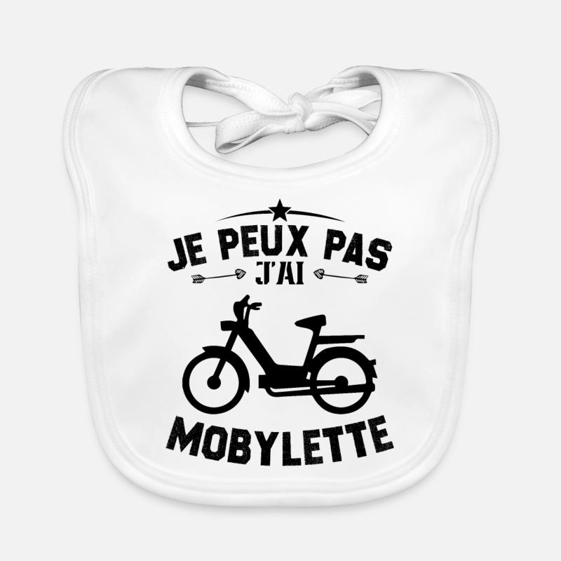 Ich kann nicht, ich habe ein Moped-Geschenk Baby Bio-Lätzchen