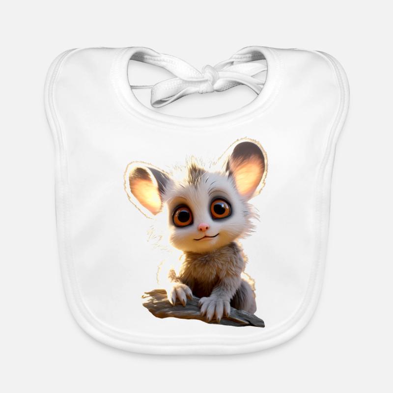 Galago Bush Bébé Singe Galagos Singe Mignon Galago Bavoir bio Bébé