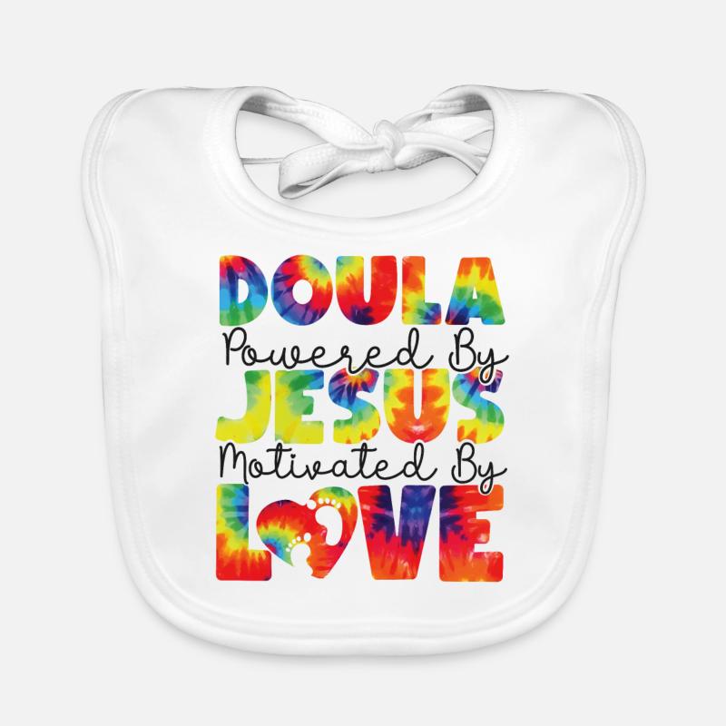 Doula Birth Worker Jésus Foi Bavoir bio Bébé