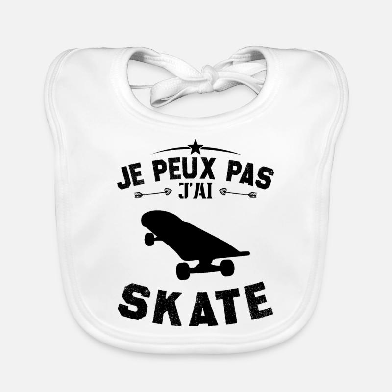 I can't skate Organic Baby Bibs