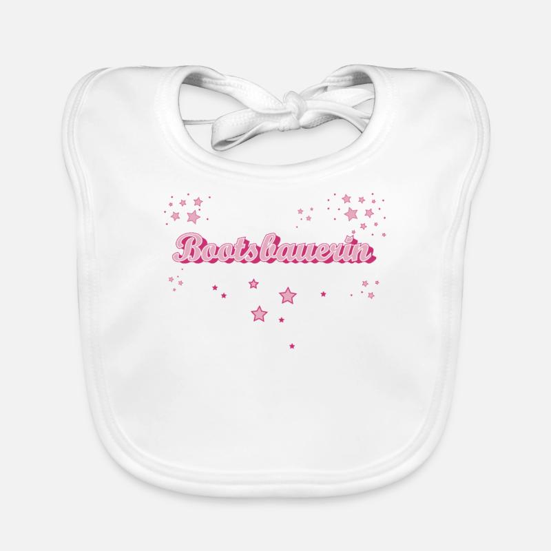 Schiffbauer Abschluss-Geschenk Bootsbauerin Baby Bio-Lätzchen