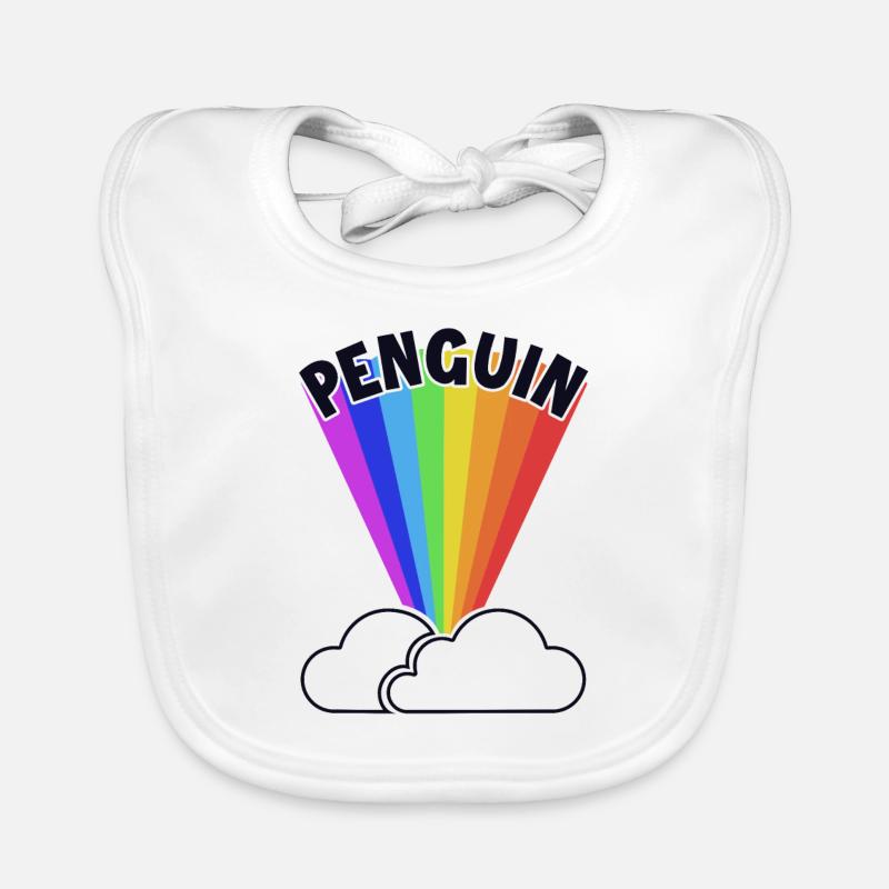 Penguin Rainbow Kaiserpinguin Seevogel Baby Bio-Lätzchen