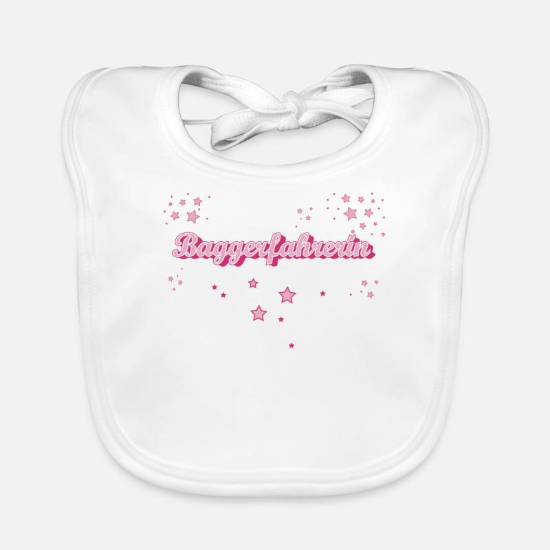 Bagger-Fahrer Abschluss-Geschenk Baggerfahrerin Baby Bio-Lätzchen