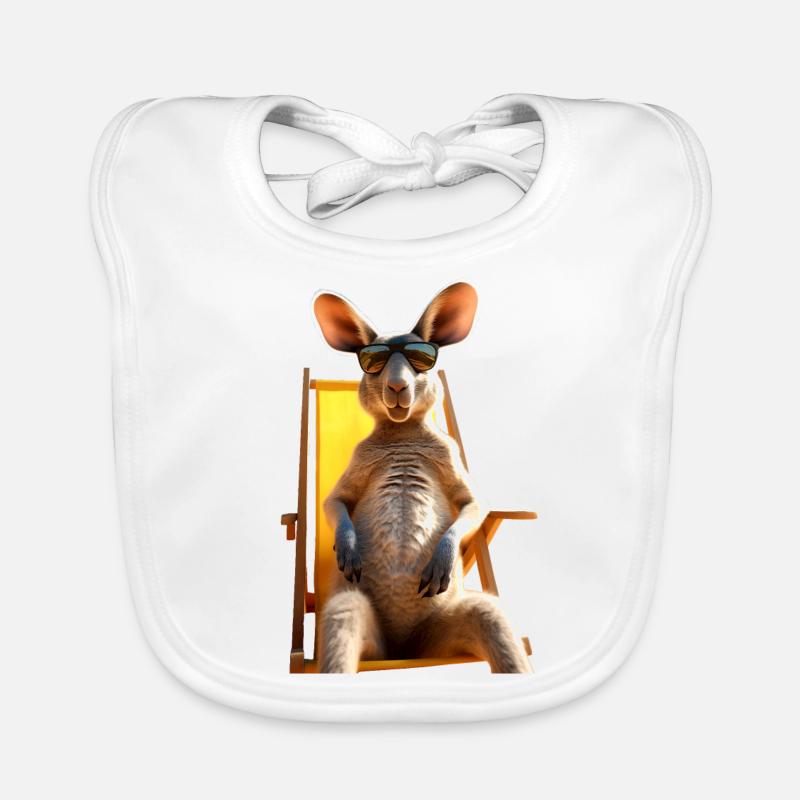 Kangaroo Australia Wild Marsupials Cute Kangaroos Organic Baby Bibs
