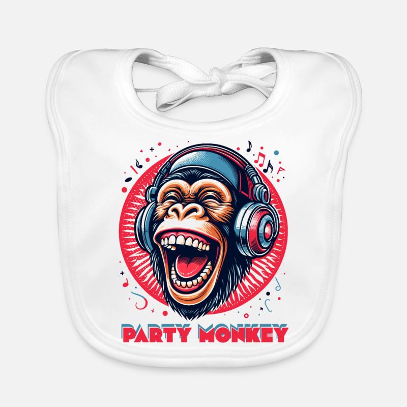 PARTY MONKEY Baby Bio-Lätzchen