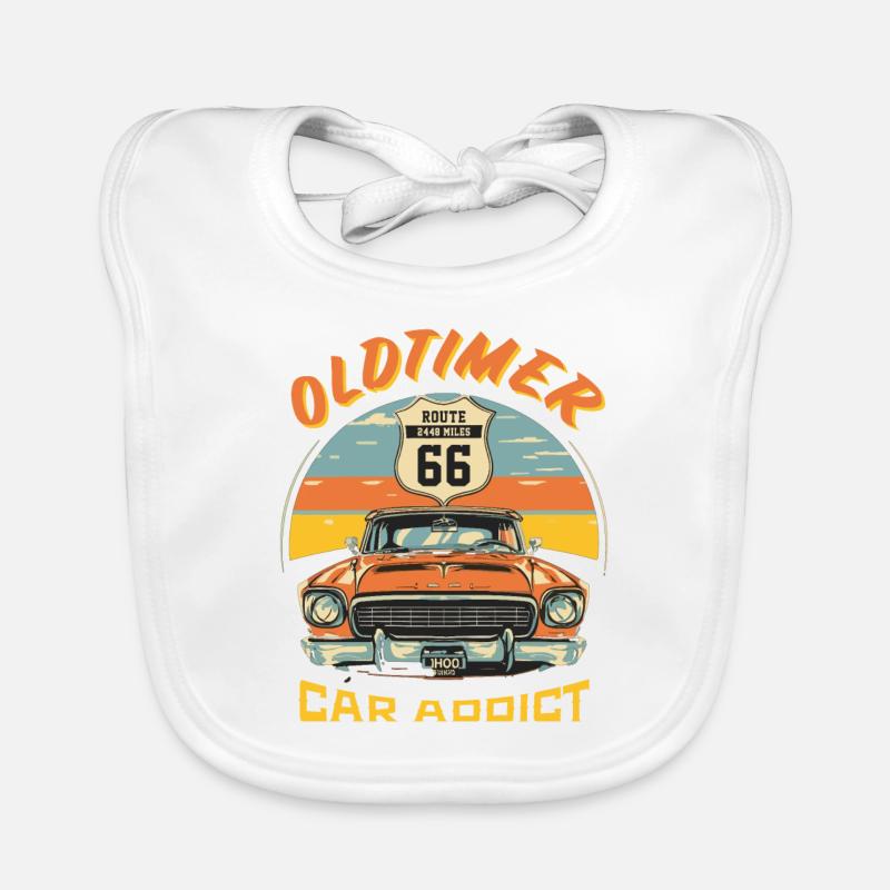 OLDTIMER – CAR ADDICT Baby Bio-Lätzchen