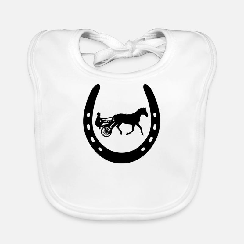Cheval de trot Cheval de trot Chevaux équestres Bavoir bio Bébé