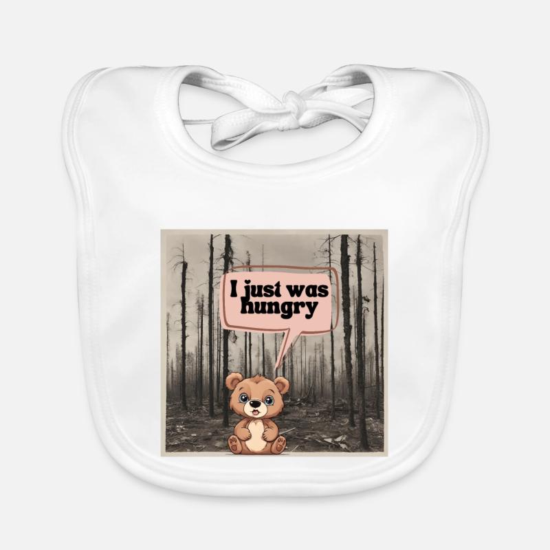 Petit ours avec un gros appétit Bavoir bio Bébé