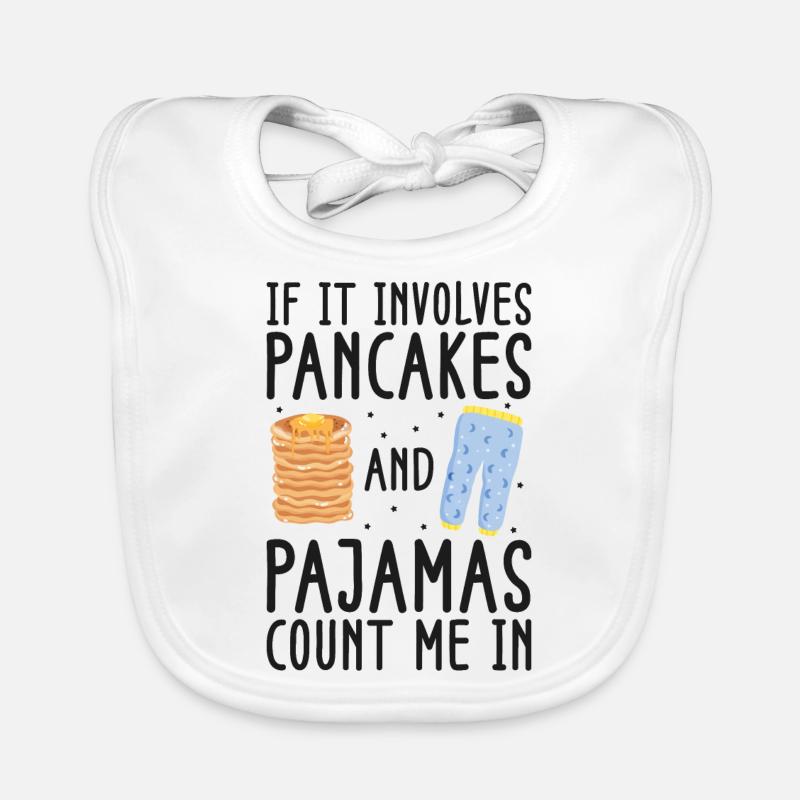 Pancake Lover Kids If It Involves Organic Baby Bibs