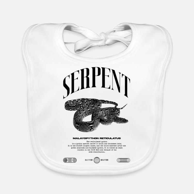 Python réticulé Reptile Keeper Streetwear Bavoir bio Bébé