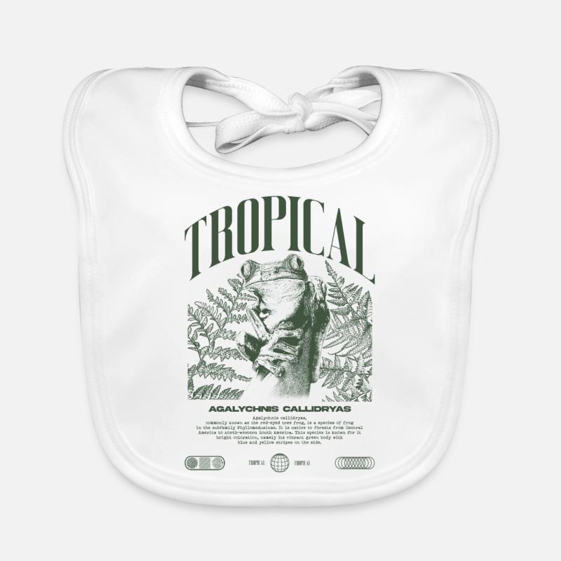 Red Eyed Tree Frog Rainforest Amphibian Organic Baby Bibs