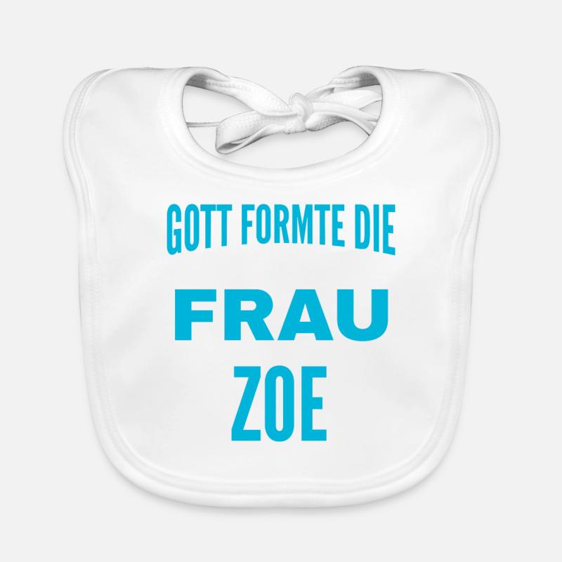 Zoe Name Design Organic Baby Bibs