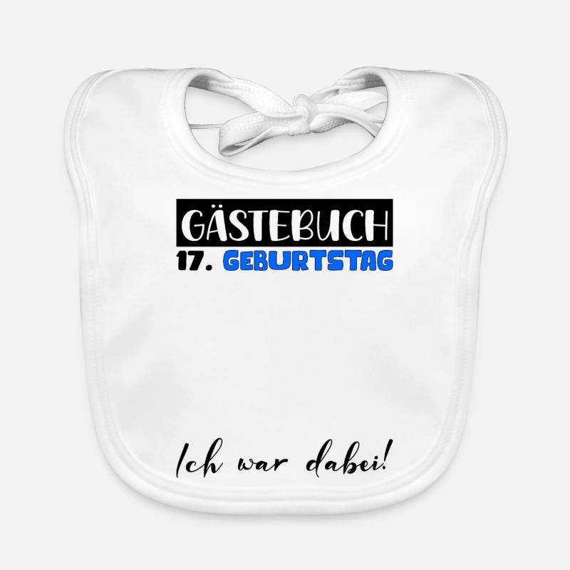 17 Geburtstag Geschenk Jungen Gästebuch Männer Baby Bio-Lätzchen