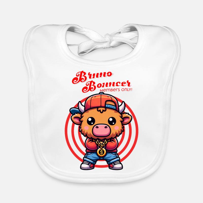 Bruno Bouncer - Bruno the Security Guard Organic Baby Bibs
