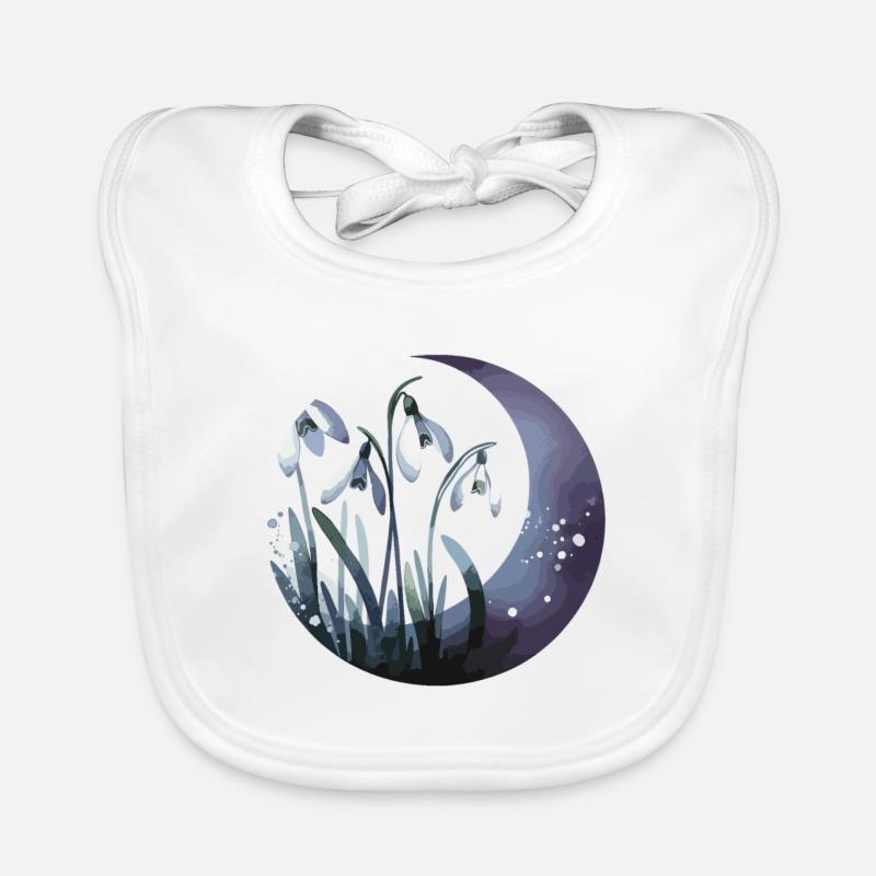 Perce-neige dessiné Bavoir bio Bébé