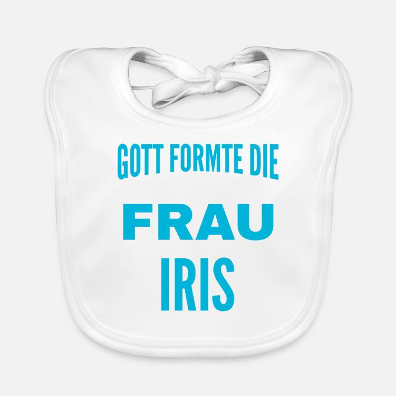Iris Name Design Organic Baby Bibs