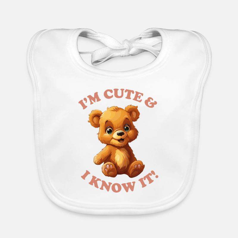 I'M CUTE & I KNOW IT! Baby Bio-Lätzchen