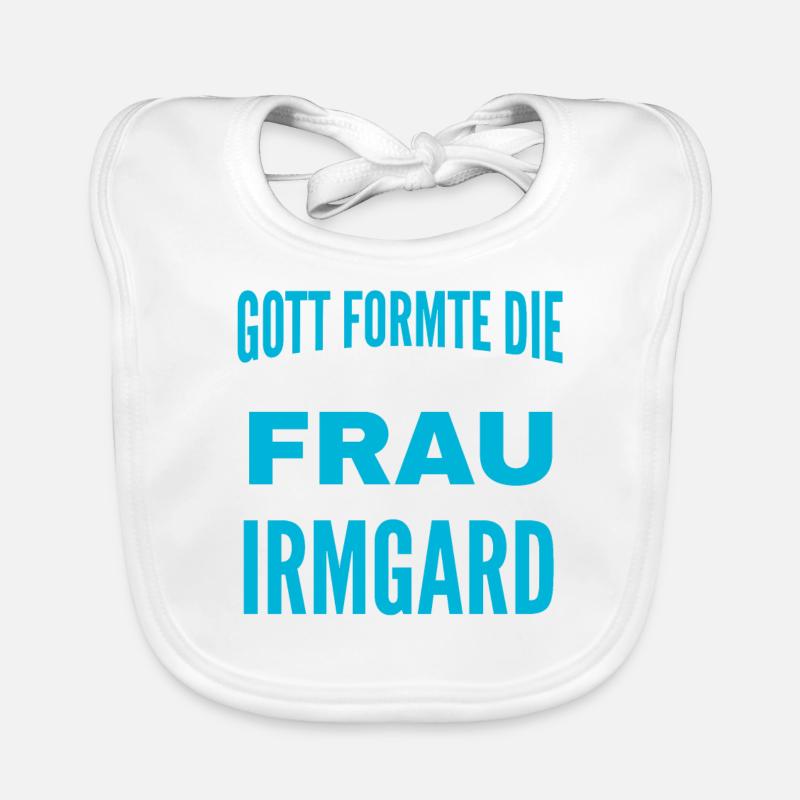 Irmgard Name Design Baby Bio-Lätzchen