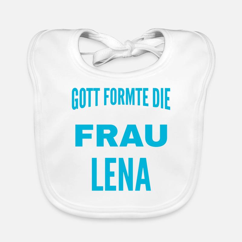 Lena Name Design Organic Baby Bibs
