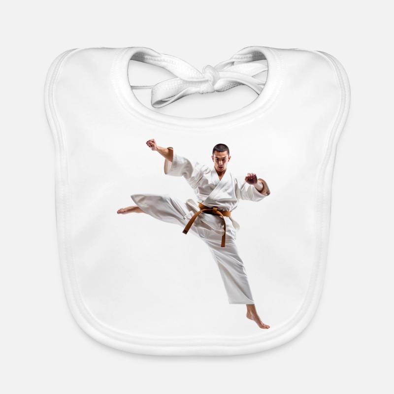 Karate ist eine anspruchsvolle Kampfkunst Baby Bio-Lätzchen