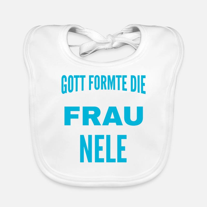 Nele Name Design Baby Bio-Lätzchen