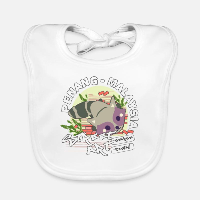 Raccoon Graffiti Organic Baby Bibs