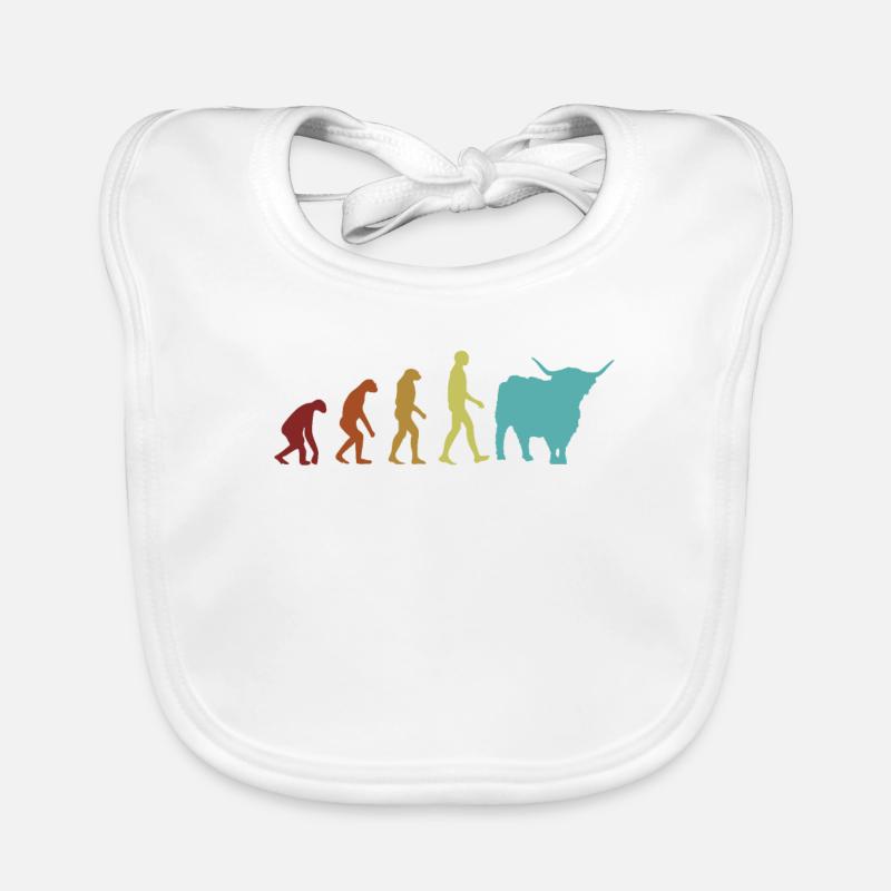 Highland Cattle Evolution Highland Vache Highland Bavoir bio Bébé
