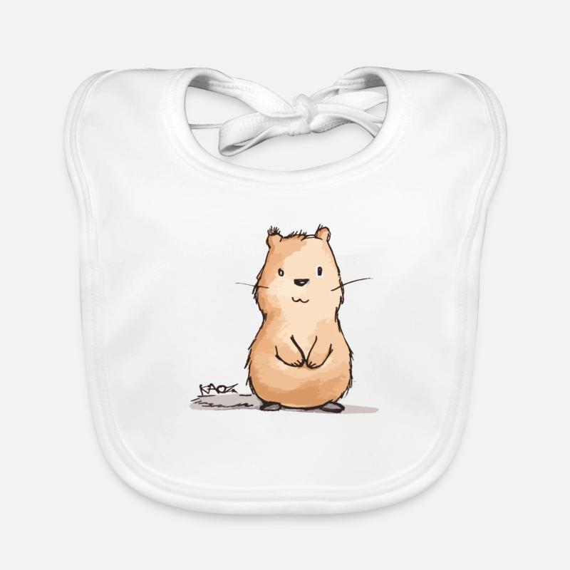 Cute chubby beaver Organic Baby Bibs
