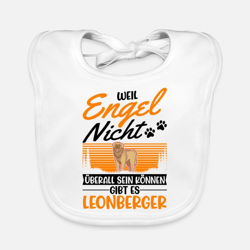 Leonberger Engel - Baby Bio-Lätzchen - Weiß