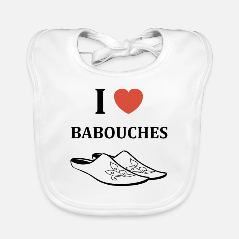 Humour babouches Bavoir bio Bébé