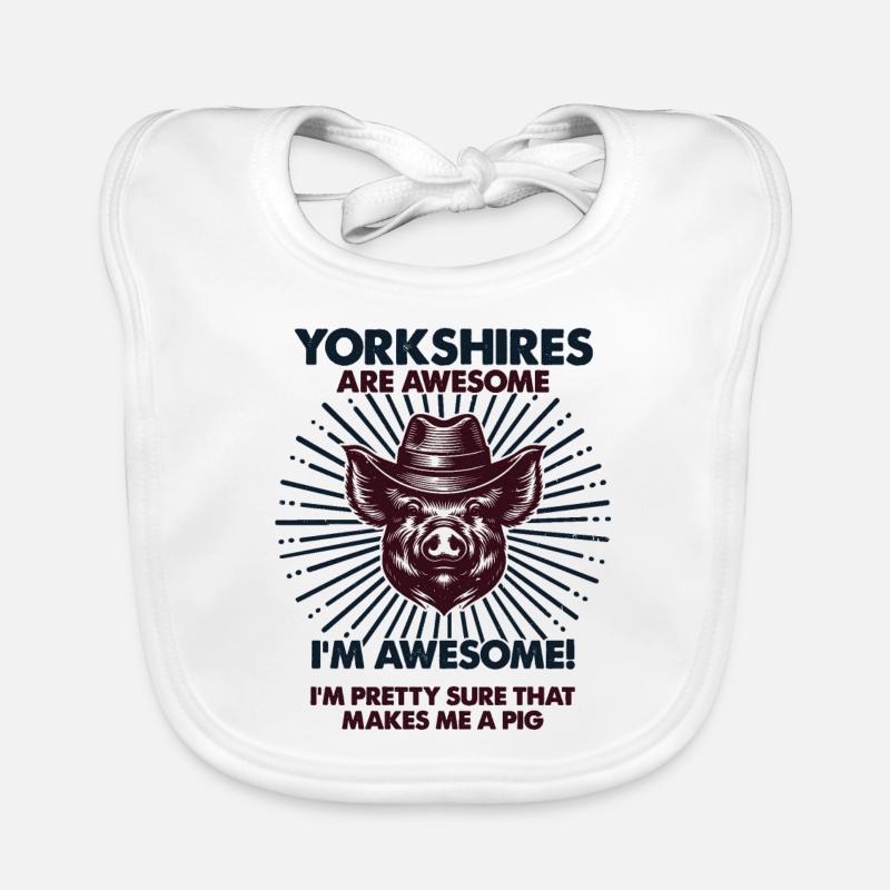 Cochon Papa Maman - Fermier Yorkshires Bavoir bio Bébé