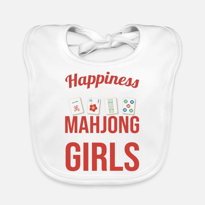 Gift for Mahjong Fans Organic Baby Bibs