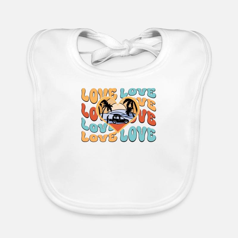 Minicamper Love Love Camping-Camper Microcamper Bavoir bio Bébé